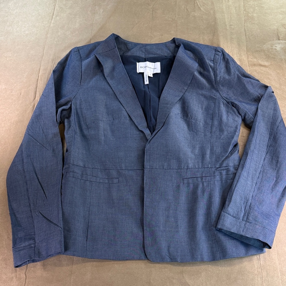 Bcbgeneration Blue Pinstriped Jacket - image 1